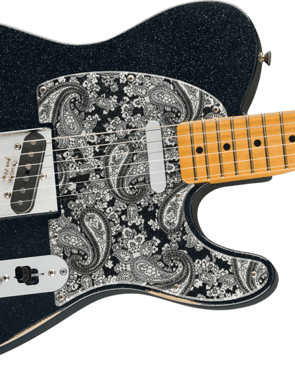 Fender Brad Paisley Road Worn Telecaster, Maple Fingerboard, Black Sparkle