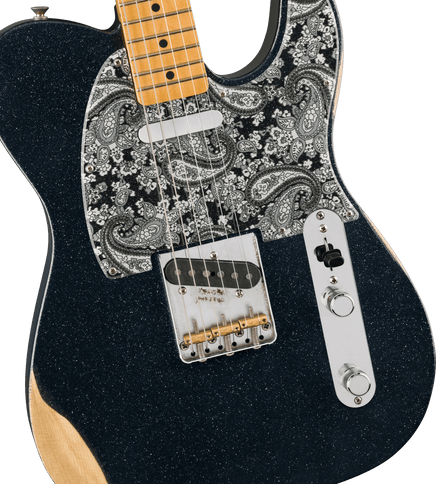 Fender Brad Paisley Road Worn Telecaster, Maple Fingerboard, Black Sparkle