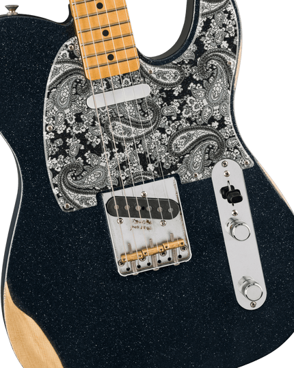 Fender Brad Paisley Road Worn Telecaster, Maple Fingerboard, Black Sparkle