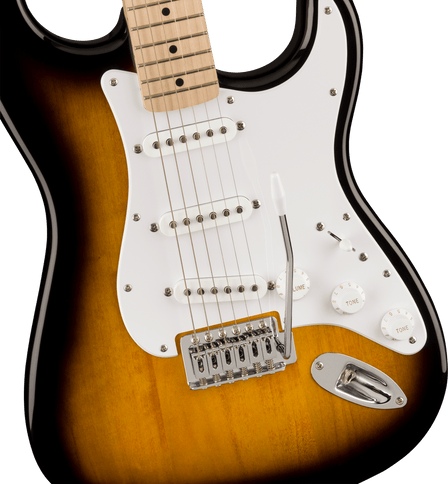 Squier Sonic Stratocaster Pack, Maple Fingerboard, 2-Color Sunburst, Gig Bag, 10G - 120V