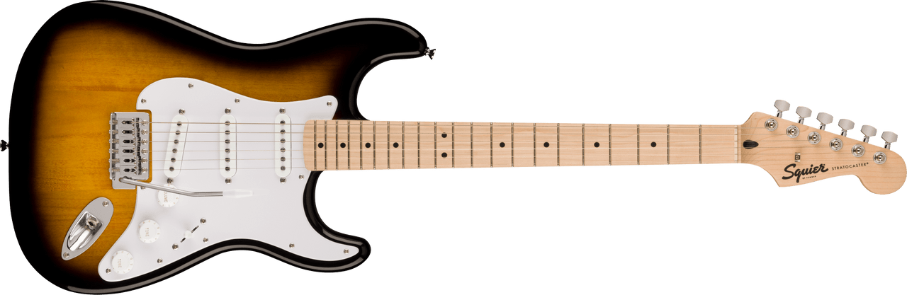 Squier Sonic Stratocaster Pack, Maple Fingerboard, 2-Color Sunburst, Gig Bag, 10G - 120V