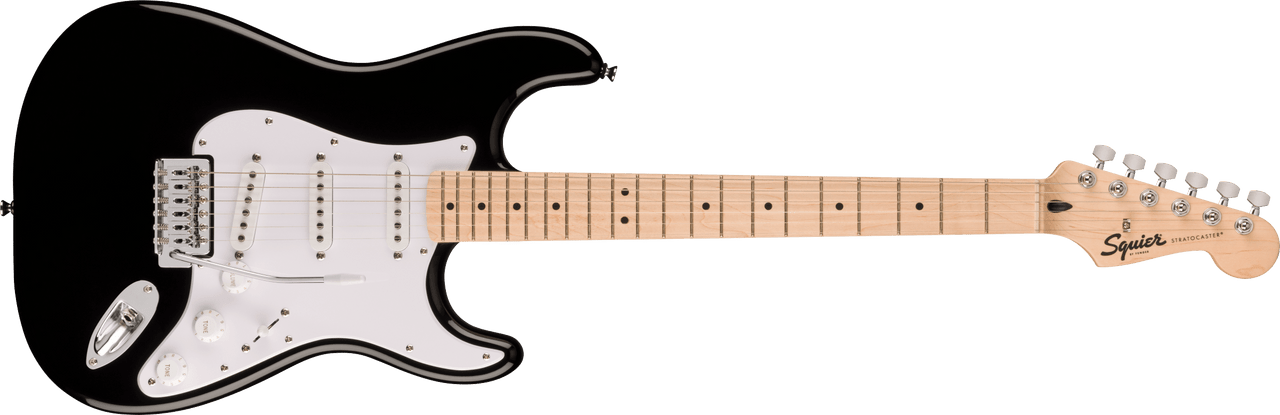 Squier Sonic Stratocaster Pack, Maple Fingerboard, Black, Gig Bag, 10G - 120V