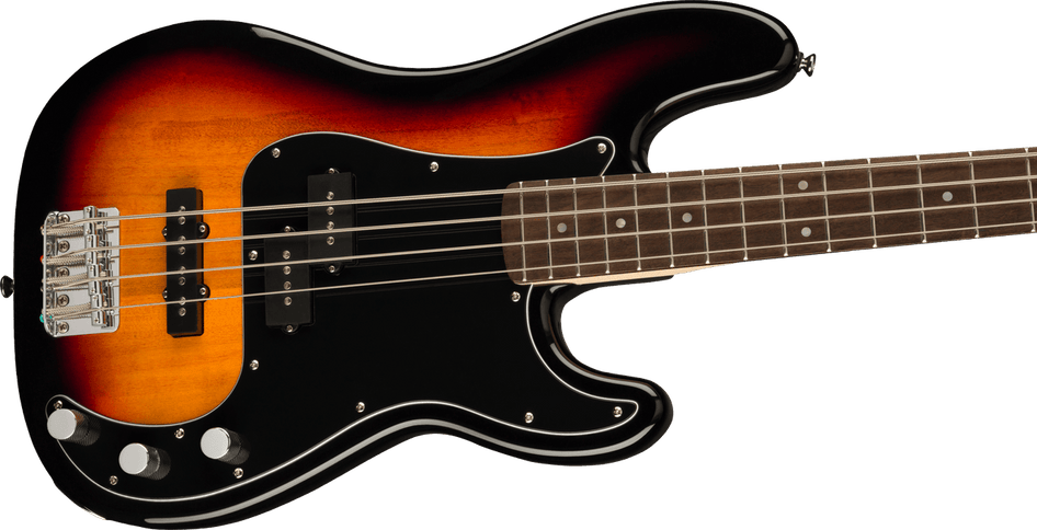 Squier Affinity Series Precision Bass PJ Pack, Laurel Fingerboard, 3-Color Sunburst, Gig Bag, Rumble 15 - 120V