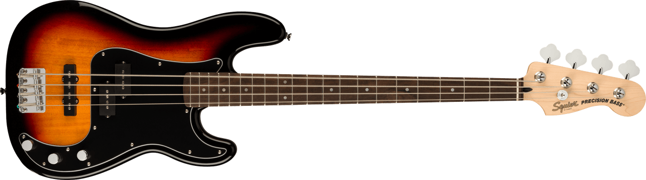 Squier Affinity Series Precision Bass PJ Pack, Laurel Fingerboard, 3-Color Sunburst, Gig Bag, Rumble 15 - 120V