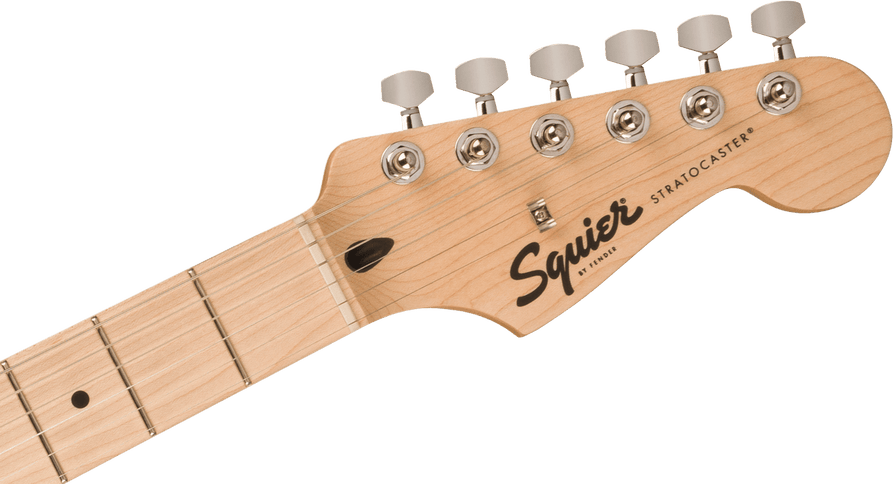 Squier Sonic Stratocaster HSS, Maple Fingerboard, Black Pickguard, Black