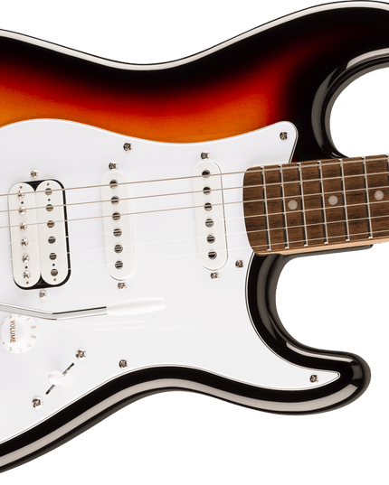 Squier Affinity Series Stratocaster Junior HSS, Laurel Fingerboard, White Pickguard, 3-Color Sunburst
