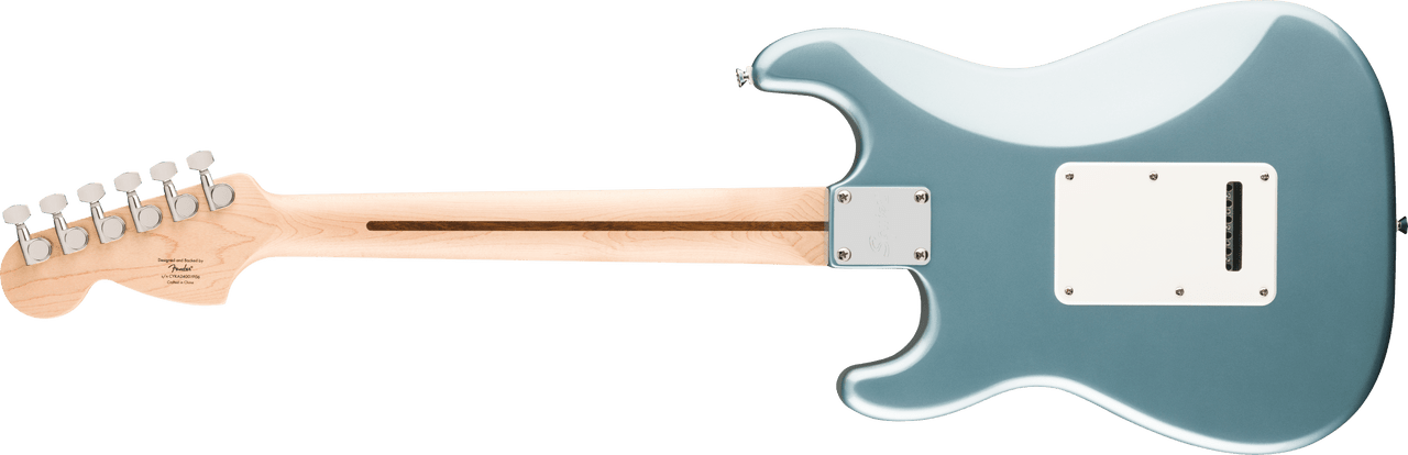 Squier Affinity Series Stratocaster Junior HSS, Laurel Fingerboard, White Pickguard, Ice Blue Metallic