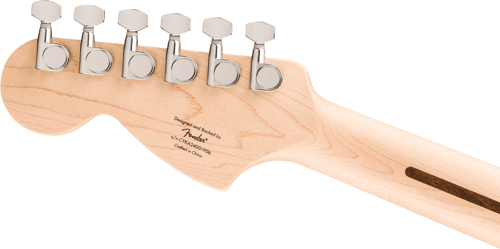 Squier Affinity Series Stratocaster Junior HSS, Laurel Fingerboard, White Pickguard, Ice Blue Metallic