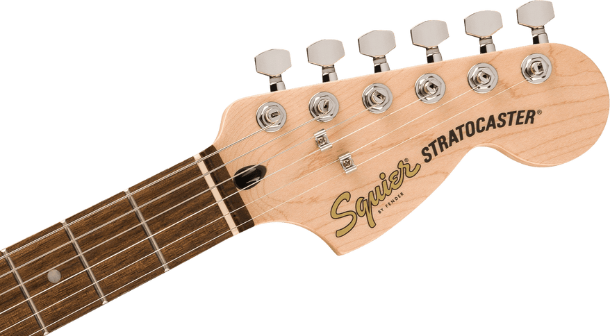 Squier Affinity Series Stratocaster Junior HSS, Laurel Fingerboard, White Pickguard, Ice Blue Metallic