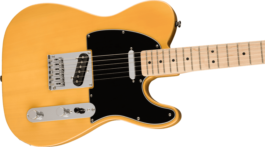 Squier Affinity Series Telecaster, Maple Fingerboard, Black Pickguard, Butterscotch Blonde
