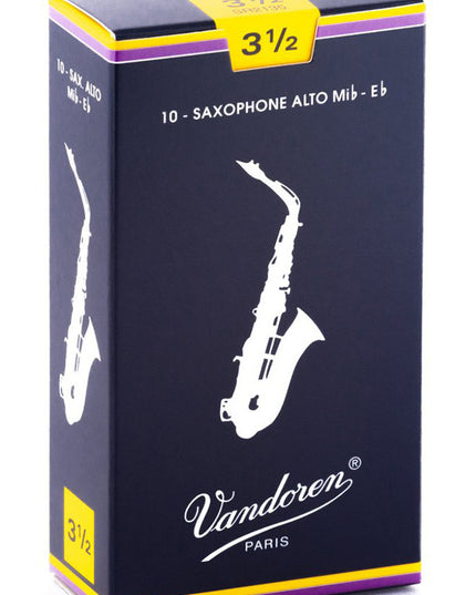 Vandoren SR2135 Alto Saxophone Traditional Reeds Strength #3.5. (Box of 10)