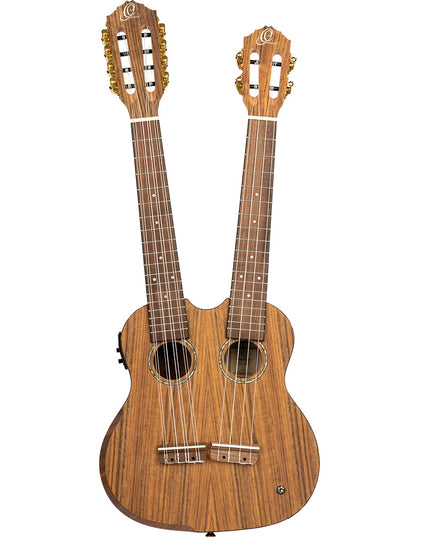 Ortega Double Neck A/E Uke w/Bag