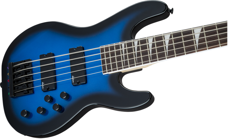 Jackson JS Series Concert Bass JS3V, Amaranth Fingerboard, Metallic Blue Burst