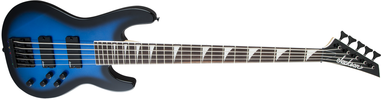 Jackson JS Series Concert Bass JS3V, Amaranth Fingerboard, Metallic Blue Burst