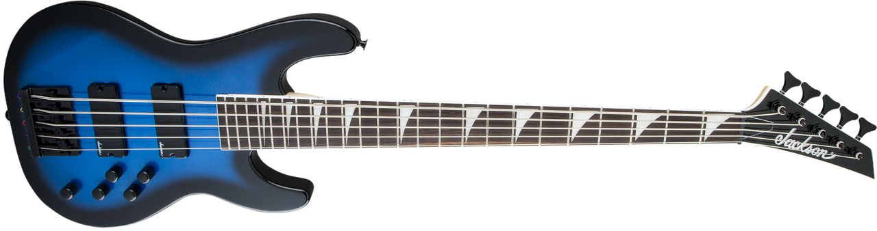 Jackson JS Series Concert Bass JS3V, Amaranth Fingerboard, Metallic Blue Burst
