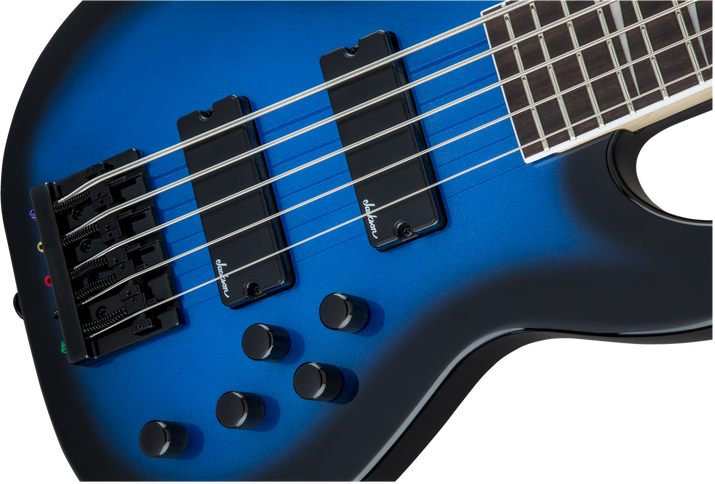 Jackson JS Series Concert Bass JS3V, Amaranth Fingerboard, Metallic Blue Burst