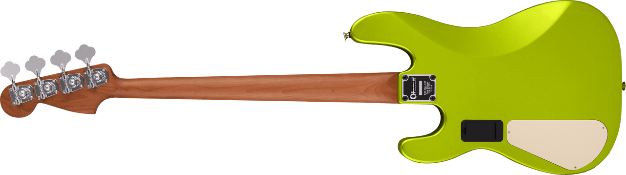 Charvel Pro-Mod San Dimas Bass PJ IV, Caramelized Maple Fingerboard, Lime Green Metallic
