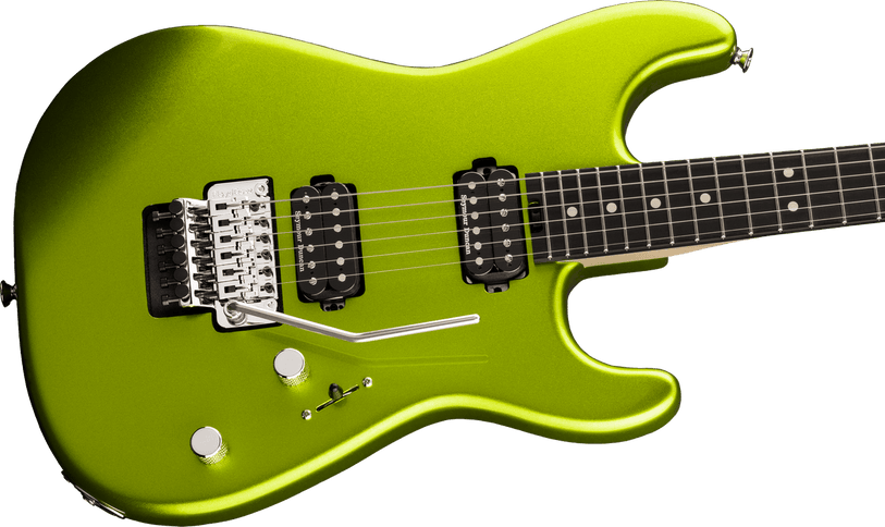 Charvel Pro-Mod San Dimas Style 1 HH FR E, Ebony Fingerboard, Lime Green Metallic