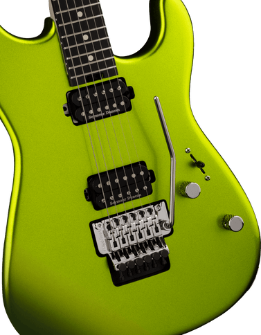 Charvel Pro-Mod San Dimas Style 1 HH FR E, Ebony Fingerboard, Lime Green Metallic