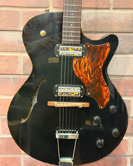 Collings LADYBIRDJBCB Ladybird Fully-Hollow Electric Guitar Jet Black with Custom Body Wood w/Case