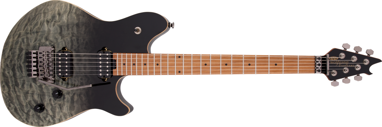 EVH Wolfgang WG Standard QM, Baked Maple Fingerboard, Black Fade
