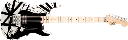 EVH Striped Series White with Black Stripes