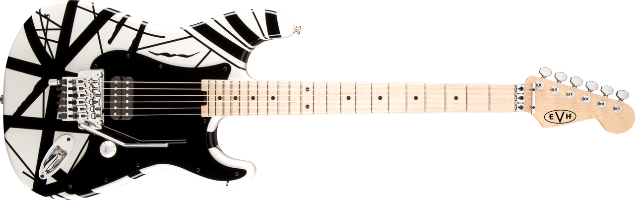 EVH Striped Series White with Black Stripes