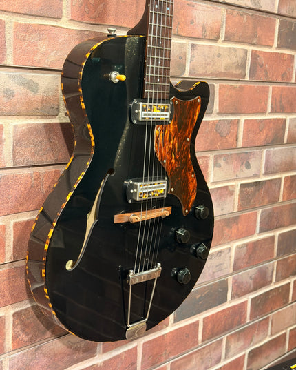 Collings LADYBIRDJBCB Ladybird Fully-Hollow Electric Guitar Jet Black with Custom Body Wood w/Case