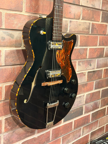 Collings LADYBIRDJBCB Ladybird Fully-Hollow Electric Guitar Jet Black with Custom Body Wood w/Case
