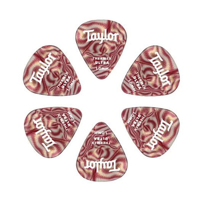 Taylor 70712 Picks,Thermex,351-1.50mm Ruby Swirl Ultra,6-pc