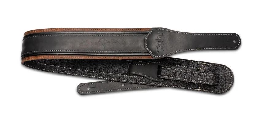 Taylor 4128-25 American Dream Leather Strap,Brown/Black, White Stitching,Taylor 2.5"