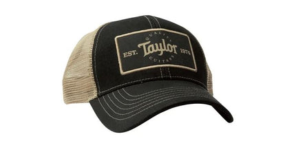 Taylor 390 Trucker Cap,Black/Khaki,Taylor Patch