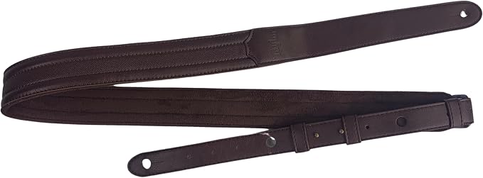 Taylor 4206-15 Taylor Slim Vegan Leather Strap,Chocolate Brown Engraving,1.50",Embossed Logo