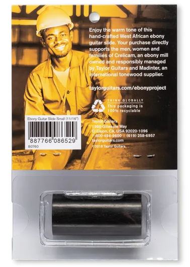 Taylor 80763 Guitar Slide,Crelicam Ebony,X-Large,7/8"