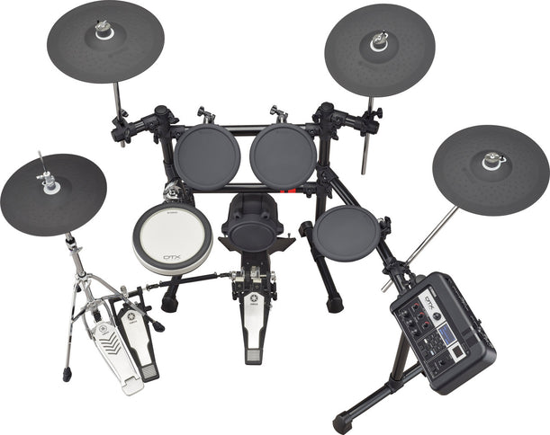 Yamaha DTX6K2-X Electronic Drum Set, 2 boxes, with DTX-PRO Module and RS6 Rack, Pad Set with XP80, TP70 (x3), KP90 Kick Tower Pad, HS650A, RHH135, PCY135 (x3)
