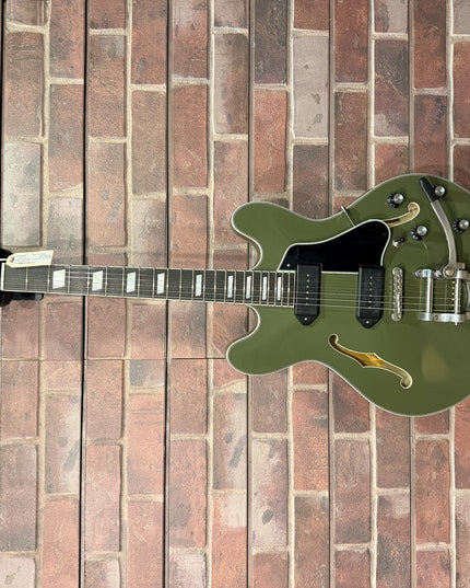 Eastman T64 TRUETONE VINTAGE OLIVE DRAB GREEN WITH BIGSBY