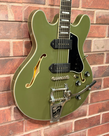Eastman T64 TRUETONE VINTAGE OLIVE DRAB GREEN WITH BIGSBY