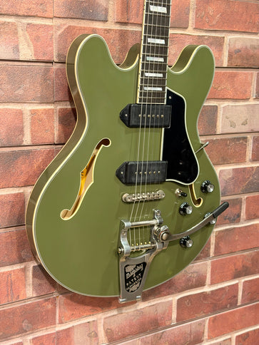 Eastman T64 TRUETONE VINTAGE OLIVE DRAB GREEN WITH BIGSBY
