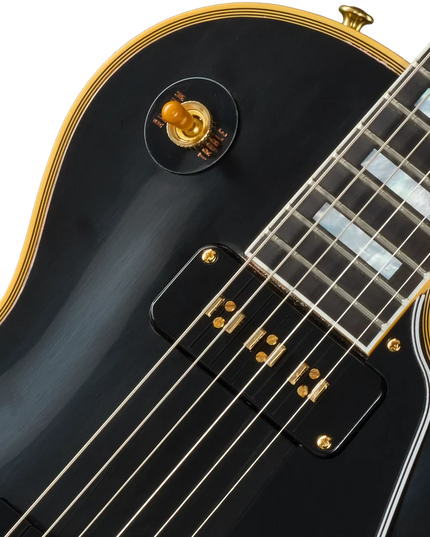 Gibson LPB54VOEBGH1 1954 Les Paul Custom Staple Pickup Reissue VOS, Ebony