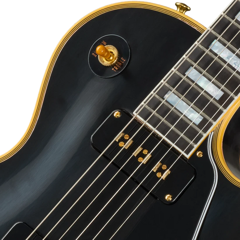 Gibson LPB54VOEBGH1 1954 Les Paul Custom Staple Pickup Reissue VOS, Ebony