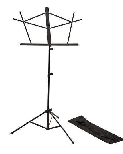 Gator RI-MUSICSTD1 Rok-It Folding Sheet Music Stand with Detachable Bookplate; Leg Assembly Secures Into Place with a Locking Mechanism; Includes carry bag.
