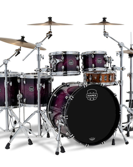 Mapex Saturn VI Studioease 5 Piece Shell Pack Without Snare Royal Purple Burst
