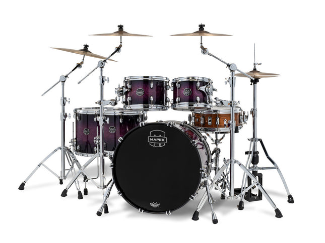 Mapex Saturn VI Studioease 5 Piece Shell Pack Without Snare Royal Purple Burst