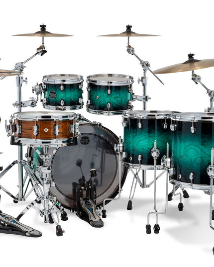 Mapex Saturn VI Studioease 5 Piece Shell Pack Without Snare Marine Teal Burst