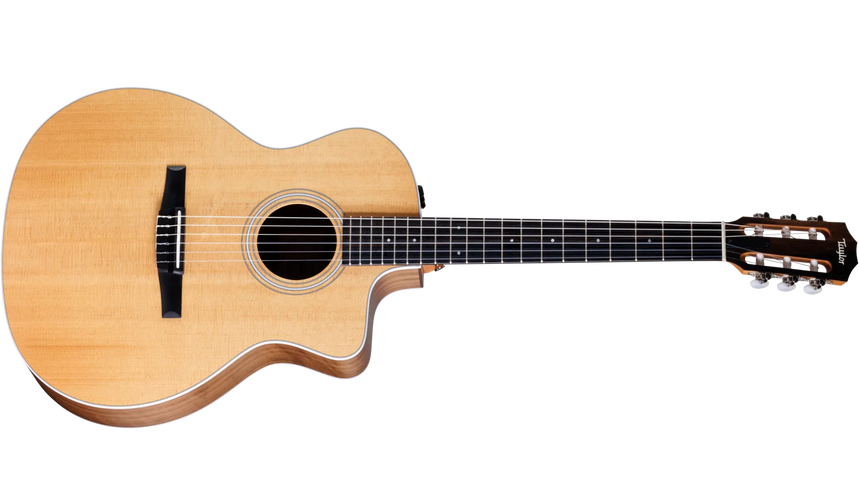 Taylor 214CEN Nylon-String Walnut B/S A/E w/Bag