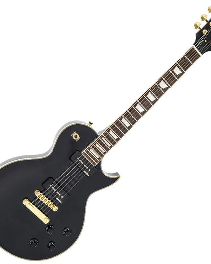 Vintage V100PBB V100P Reissued Electric Guitar Boulevard Black