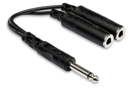 Hosa YPP-111 Hosa Y Cable 1/4 In Ts To Dual 1/4 In Tsf