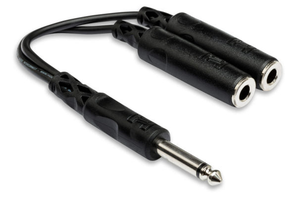 Hosa YPP-111 Hosa Y Cable 1/4 In Ts To Dual 1/4 In Tsf
