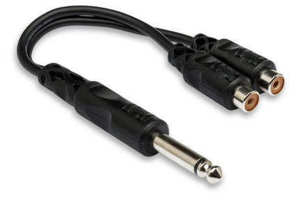 Hosa YPR103 Hosa 1/4" Male Mono To 2 Rca Female