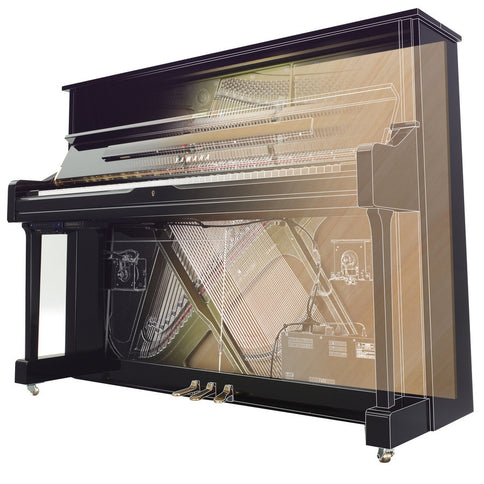 Yamaha 48" TransAcoustic Upright Piano Polish Ebony